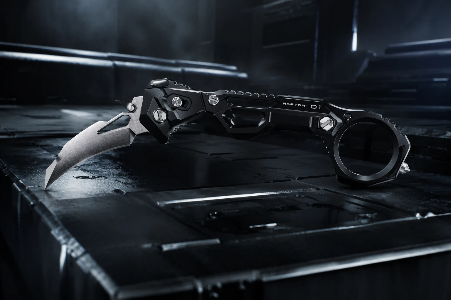 Couteau pliant RAPTOR-01 — personnalisable par gravure laser